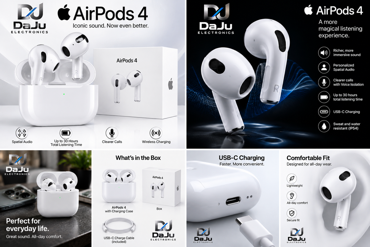 Apple AirPods 4 (4th Generation) – Wireless Earbuds